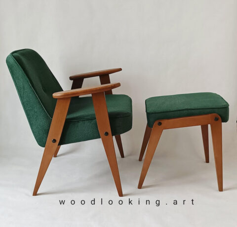 Polish 366 Armchair with Footrest – Icon of Polish 1960s Design by Józef Chierowski | Free Delivery