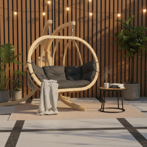 Swing Pod XL – Complete Premium Relaxation Set: Hanging Chair + Stand + Cushion | Free Delivery