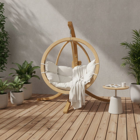 Swing Pod – Complete Premium Relaxation Set: Hanging Chair + Stand + Cushion | Free Delivery